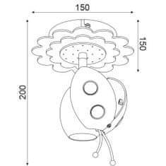 ACA ACA Lighting Detské nástenné a stropné svietidlo ZN170161WY