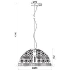 ACA ACA Lighting Prim závesné svietidlo GN799401PW