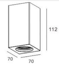 Light Impressions Light Impressions Kapego stropné prisadené svietidlo Naos I 220-240V AC / 50-60Hz GU10 1x max. 25,00 W 70 mm sivá 348048