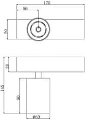 Light Impressions Light Impressions KapegoLED stropné prisadené svietidlo Klara I 220-240V AC/50-60Hz 11,70 W 3000 K 610 lm 175 mm biela mat 348042