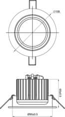 Light Impressions Light Impressions Deko-light stropné vstavané svietidlo COB 95 CCT 24V DC 16,00 W 2500-6500 K 1118 lm biela 565194