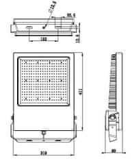 Light Impressions Light Impressions KapegoLED podlahové a nástenné a stropné svietidlo Atik 220-240V AC / 50-60Hz 152,00 W 3000 K 17500 lm 319 mm čierna 732041