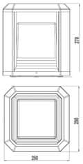 Light Impressions Light Impressions KapegoLED stojacie svietidlo Bootis II 220-240V AC / 50-60Hz 21,00 W 3000 K 1100 lm 250 mm tmavosivá 733027