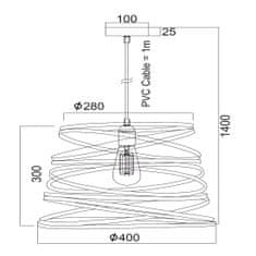 ACA ACA Lighting Avantgarde závesné svietidlo KS153840PB