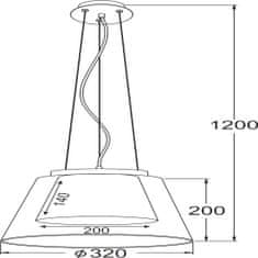 ACA ACA Lighting Avantgarde závesné svietidlo OYD10110BSP1