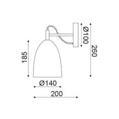 ACA ACA Lighting Avantgarde nástenné svietidlo V370981WGB