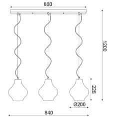 ACA ACA Lighting Avantgarde závesné svietidlo V372643PSB