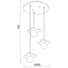 ACA ACA Lighting Avantgarde závesné svietidlo ZM170043POW