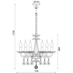 ACA ACA Lighting Crystal závesné svietidlo BLK80386PCC