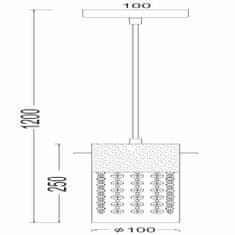 ACA ACA Lighting Crystal závesné svietidlo DLA6831