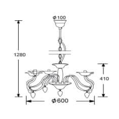 ACA ACA Lighting Acryl závesné svietidlo SF3630135