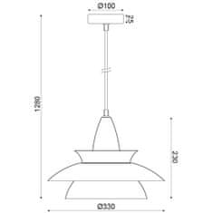 ACA ACA Lighting Style závesné svietidlo KS07881PCG