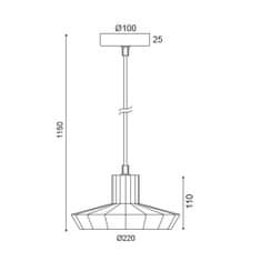 ACA ACA Lighting Style závesné svietidlo KS174522PC