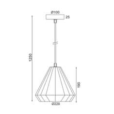 ACA ACA Lighting Style závesné svietidlo KS174622PC