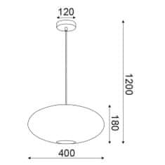 ACA ACA Lighting Style závesné svietidlo V371121PC