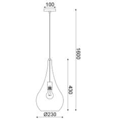 ACA ACA Lighting Style závesné svietidlo OD90911PB