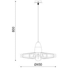 ACA ACA Lighting Style závesné svietidlo ZM170051P