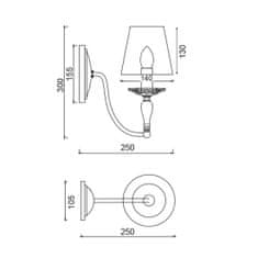 ACA ACA Lighting Textile nástenné svietidlo DL9501WWB