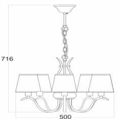 ACA ACA Lighting Textile závesné svietidlo FMD32475W