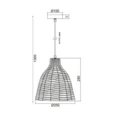 ACA ACA Lighting Prim závesné svietidlo KS182026P