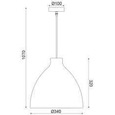 ACA ACA Lighting Prim závesné svietidlo ML1013011B