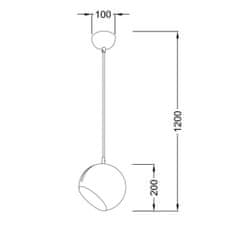 ACA ACA Lighting Prim závesné svietidlo V36037CG