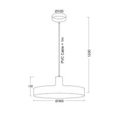 ACA ACA Lighting Prim závesné svietidlo OD5392SLB