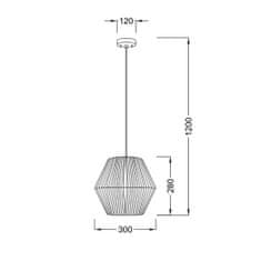 ACA ACA Lighting Prim závesné svietidlo V36319