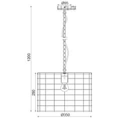 ACA ACA Lighting Vintage závesné svietidlo GN731PLAW