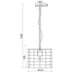 ACA ACA Lighting Vintage závesné svietidlo GN731PSCE