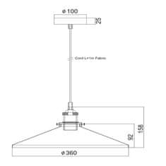 ACA ACA Lighting Vintage závesné svietidlo KS1288P361BK