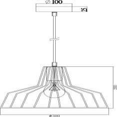 ACA ACA Lighting Vintage závesné svietidlo KS1525P1BK