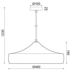 ACA ACA Lighting Vintage závesné svietidlo KS07961PKG