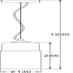 ACA ACA Lighting Vintage závesné svietidlo OYD10143C1WHAM