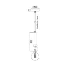 ACA ACA Lighting Vintage závesné svietidlo KS2084P51SWH