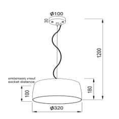 ACA ACA Lighting Vintage závesné svietidlo V351091P