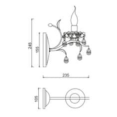 ACA ACA Lighting Elegant nástenné svietidlo DL9341WWG