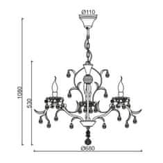 ACA ACA Lighting Elegant závesné svietidlo DL9343PWG