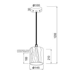 ACA ACA Lighting Vintage závesné svietidlo V351451P