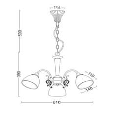 ACA ACA Lighting Elegant závesné svietidlo DL8163