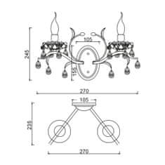 ACA ACA Lighting Elegant nástenné svietidlo DL9342WWG