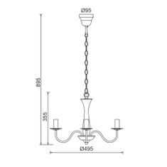 ACA ACA Lighting Elegant závesné svietidlo DLA12013PW