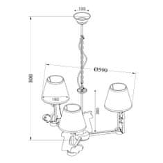 ACA ACA Lighting Detské závesné svietidlo MD04553A