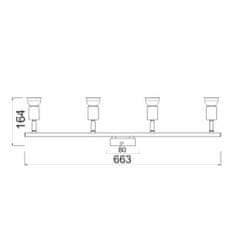 ACA ACA Lighting Spot stropné svietidlo MC634BK4