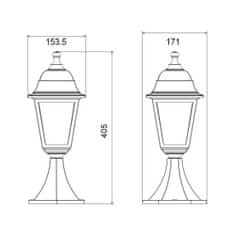 ACA ACA Lighting Garden lantern stojanové svietidlo PLGP3W