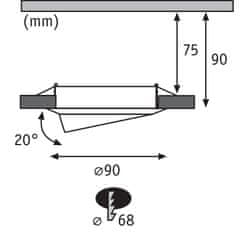 Paulmann Paulmann Vstavané svietidlo LED Base kruhové 3x5W GU10 kov kartáčovaný výklopné 3-krokové-stmievateľné 934.24 P 93424 93424