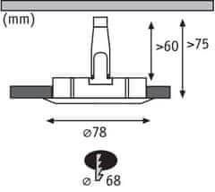 Paulmann Paulmann Vstavané svietidlo LED Nova kruhové 1x6,5W GU10 kov kartáčovaný 4000K nevýklopnou 929.77 92977