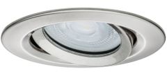 Paulmann Paulmann Vstavané svietidlo LED Nova Plus kruhové 1x6W GU10 kov kartáčovaný výklopné stmievateľné 936.71 P 93671 93671