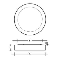 LUCIS LUCIS stropné a nástenné svietidlo ZERO IP44 36W LED 3000K sklo opál PS13.K1.Z415