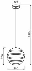 Light Impressions Light Impressions Deko-light závesné svietidlo Anka 200 220-240V AC / 50-60Hz E27 1x max. 40,00 W 1400 mm oceľ 342137